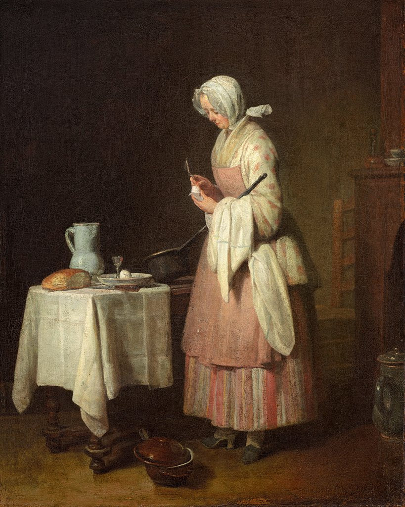 Detail of The Attentive Nurse, 1747 by Jean-Baptiste Simeon Chardin