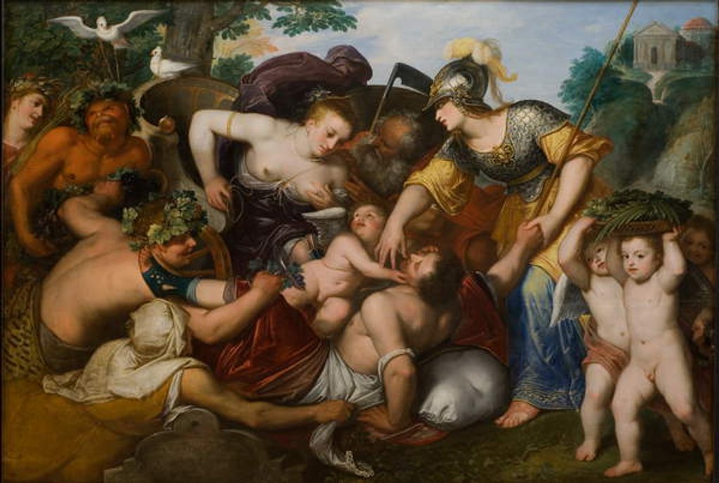 Detail of Allegory of the Temptations of Youth, 1648 by Otto van Veen