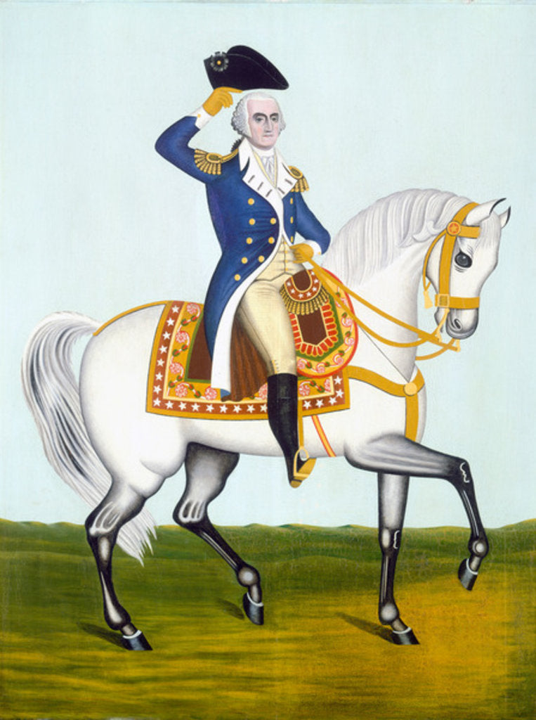 Detail of General Washington on a White Charger, c.1835 by American School