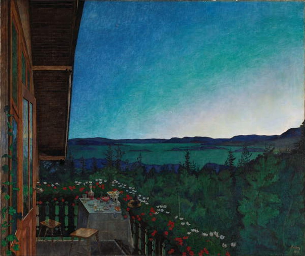 Detail of Summer Night, 1899 by Harald Oscar Sohlberg
