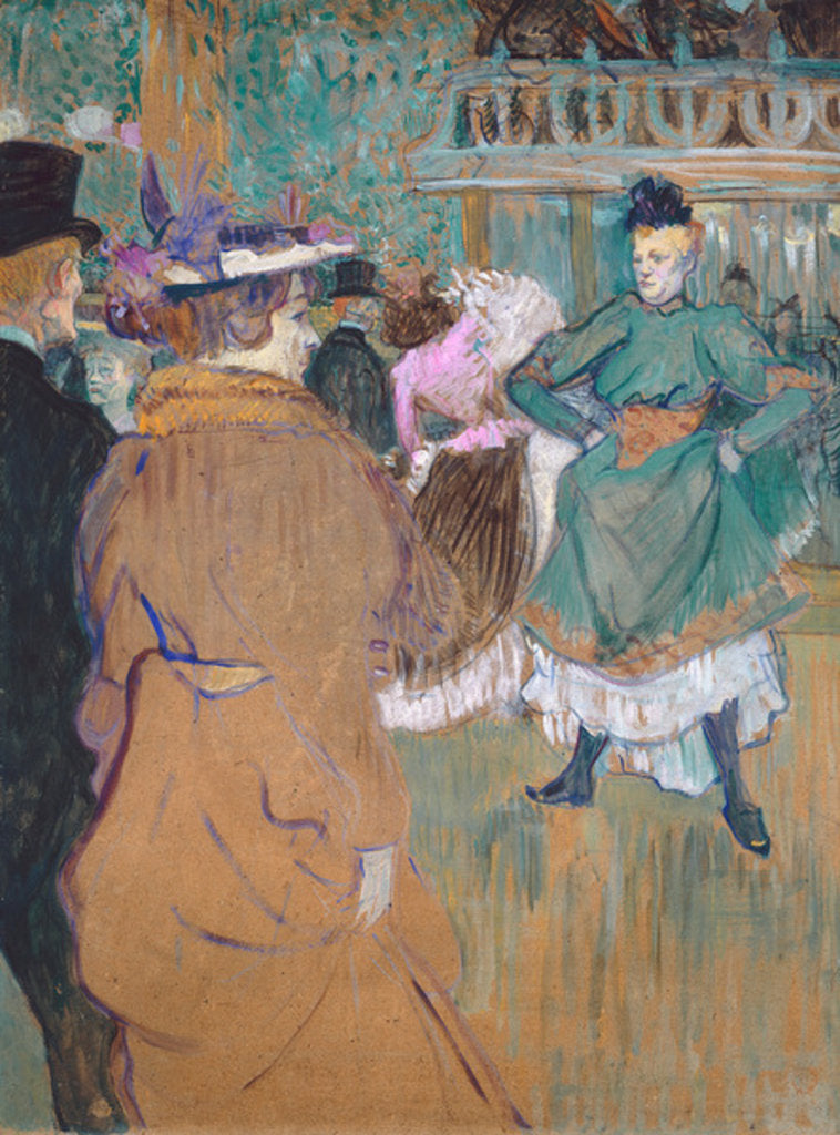 Detail of Quadrille at the Moulin Rouge, 1892 by Henri de Toulouse-Lautrec