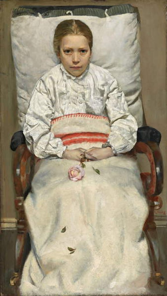 Detail of Sick Girl, 1881 by Christian Krohg