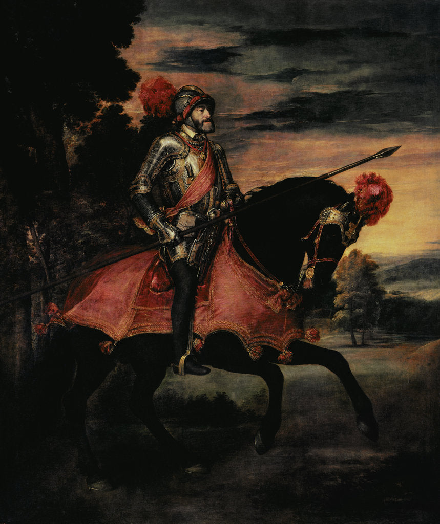 Detail of The Emperor Charles V on Horseback in Muhlberg, 1548 by Titian