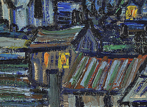 Detail of The Starry Night, June 1889 by Vincent van Gogh