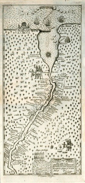 Detail of Nova Svecia, 1696 by Swedish School