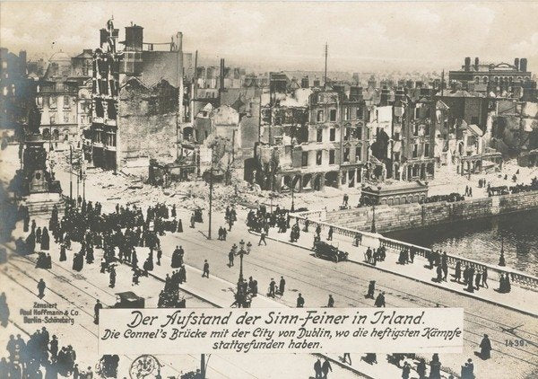Detail of Ruins on the corner of Eden Quay and Sackville Street after the Easter Rising, 1916 by Anonymous