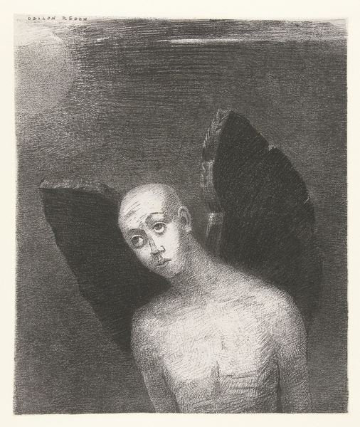 Detail of The Fallen Angel, 1886 by Odilon Redon