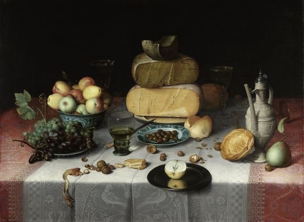 Detail of Still Life with Cheese, c.1615 by Floris Claesz. van Dyck