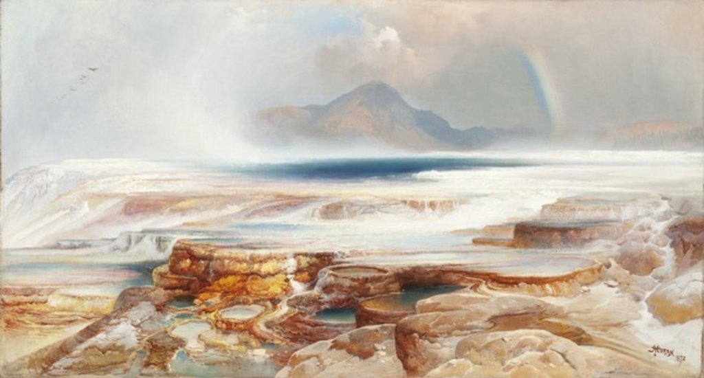 Detail of Hot Springs of the Yellowstone, 1872 by Thomas Moran