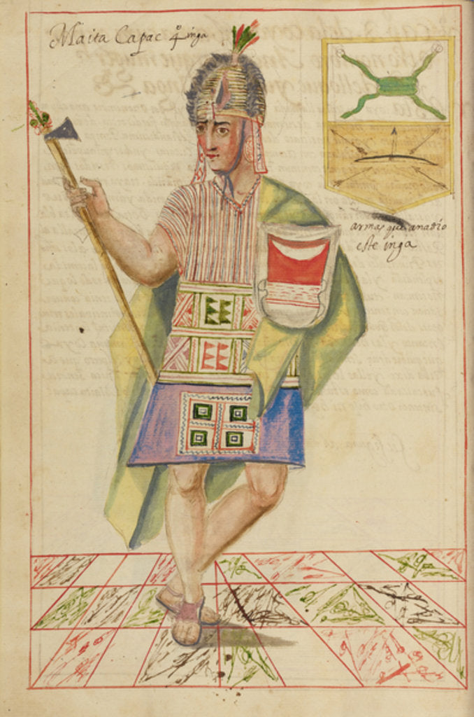 Detail of Mayta Capac, 1616 by Spanish School