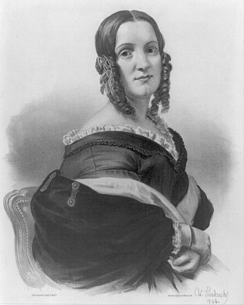 Detail of Angelica Van Buren, 1842 by American School