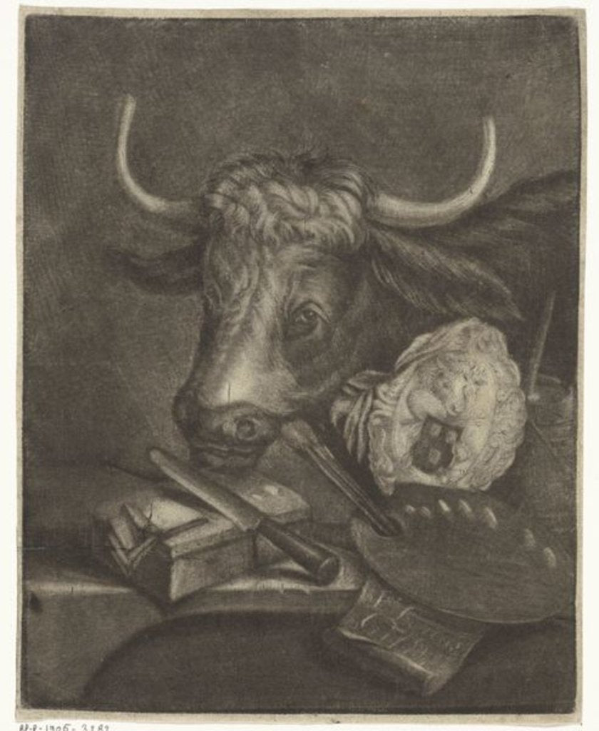 Detail of Attributes of the Guild of Saint Luke, 1735 by Jan de Groot