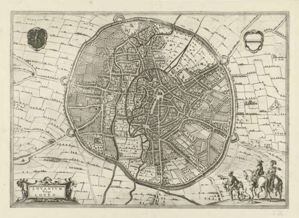 Detail of Plan of Leuven, 1581 by Jan Luyken