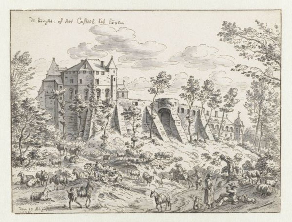 Detail of Castle of Leuven, 1675 by Josua de Grave