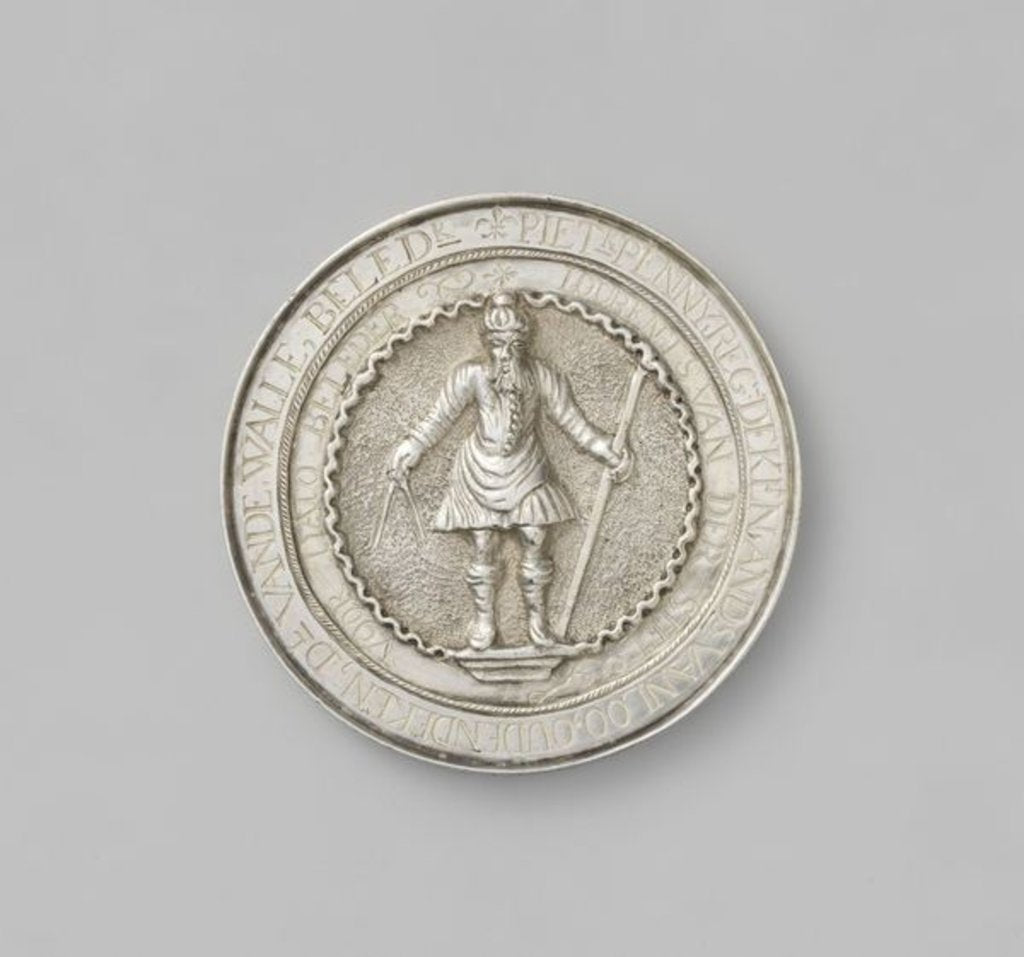 Detail of Carpenters' Guild of Middelburg attendance token, 1738 by Dutch School