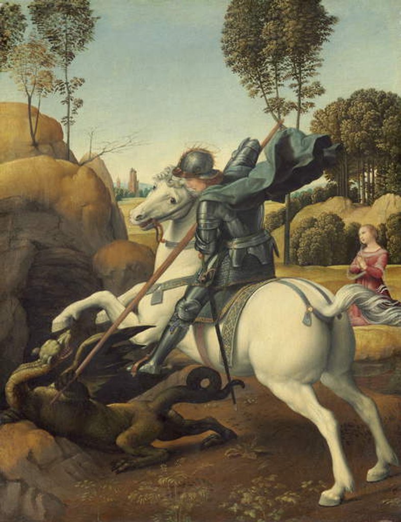 Detail of Saint George and the Dragon, c.1506 by Raphael (1483-1520)