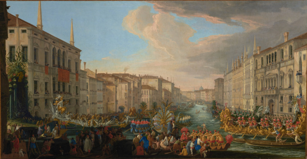 Detail of Regatta on the Grand Canal in Honor of Frederick IV, King of Denmark, 1711 by Luca Carlevaris