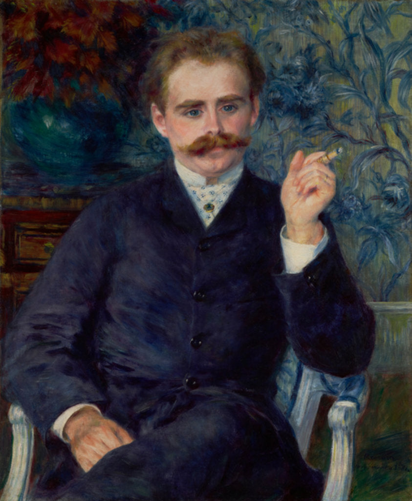 Detail of Albert Cahen d'Anvers, 1881 by Pierre Auguste Renoir