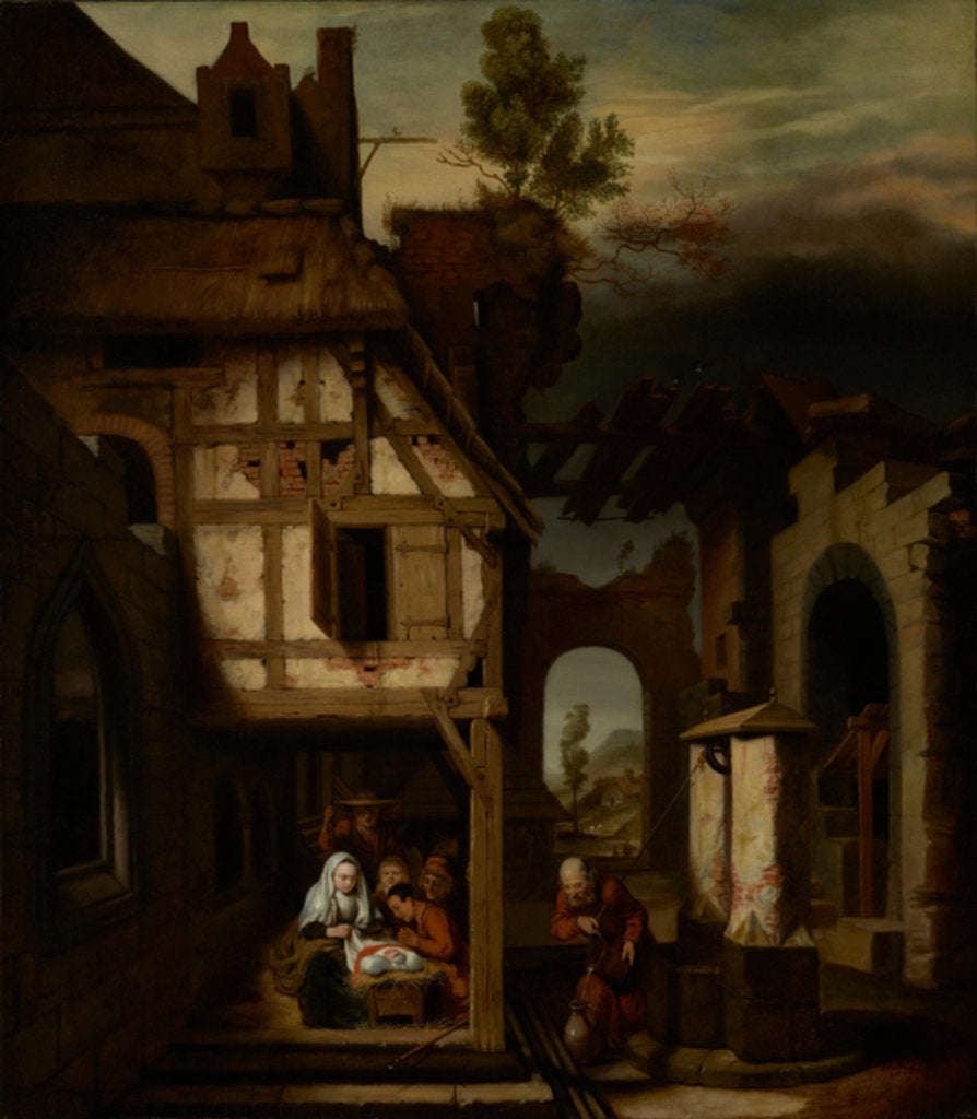 Detail of Adoration of the Shepherds, c.1660 by Nicolaes Maes