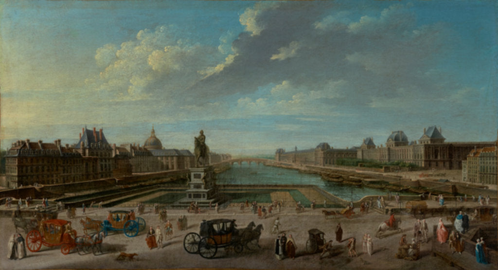 Detail of A View of Paris from the Pont Neuf, 1763 by Jean-Baptiste Raguenet
