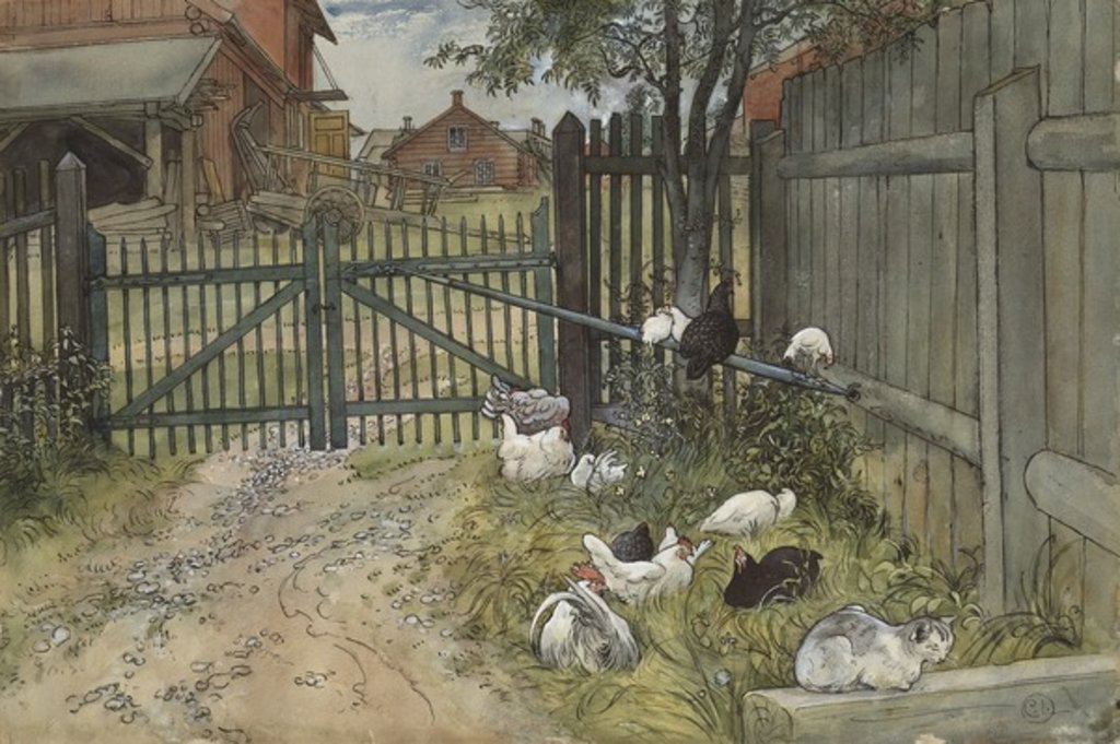 Detail of The Gate, c.1895 by Carl Larsson