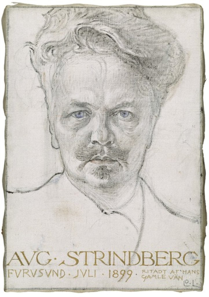 Detail of August Strindberg, 1899 by Carl Larsson
