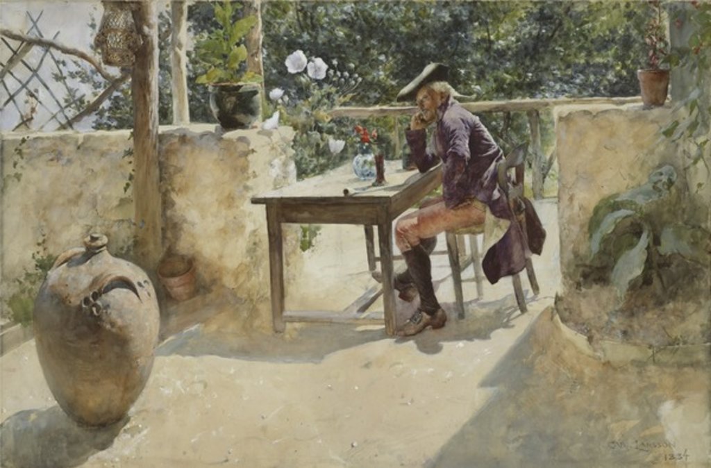 Detail of The Vine by Carl Larsson