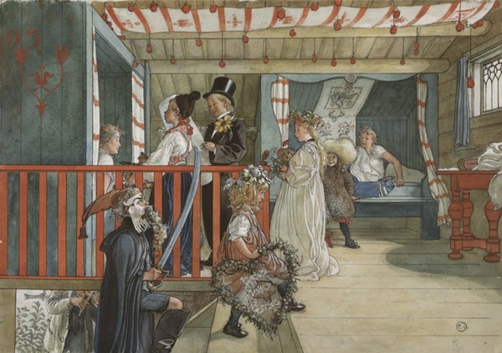 Detail of A Day of Celebration by Carl Larsson