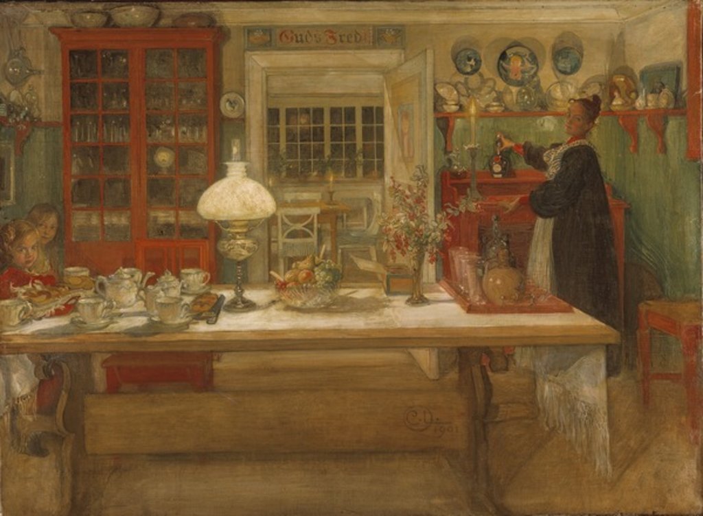 Detail of Getting Ready for a Game, 1901 by Carl Larsson