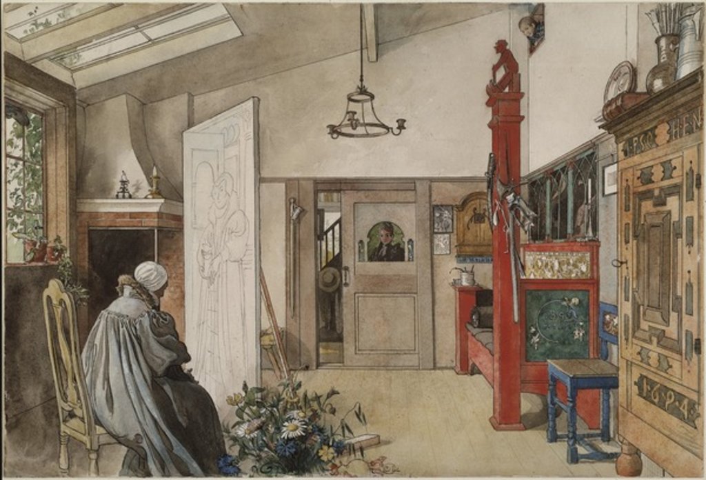 Detail of The Studio by Carl Larsson