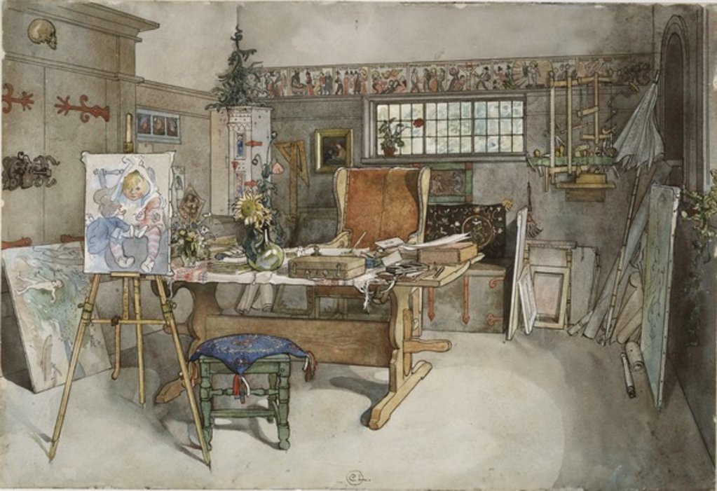 Detail of The Studio by Carl Larsson