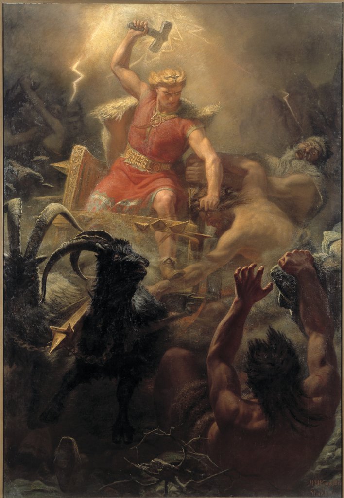 Detail of Thor's Fight with the Giants, 1872 by Marten Eskil Winge