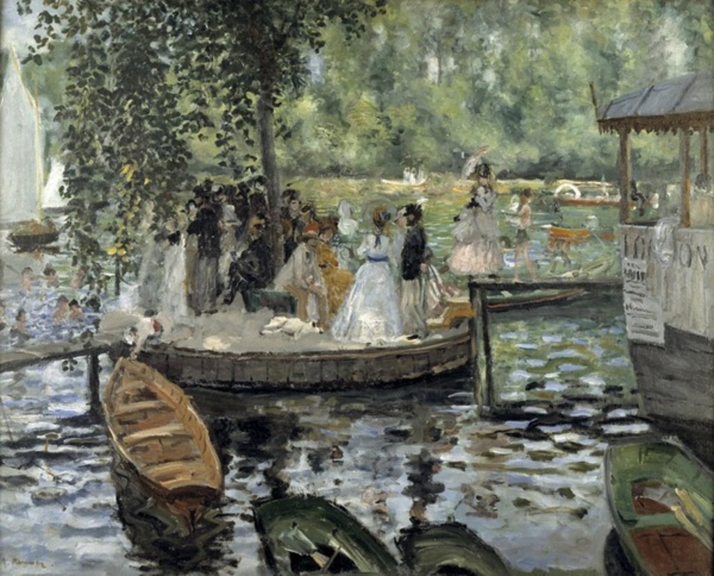 Detail of La Grenouillère, 1869 by Pierre Auguste Renoir