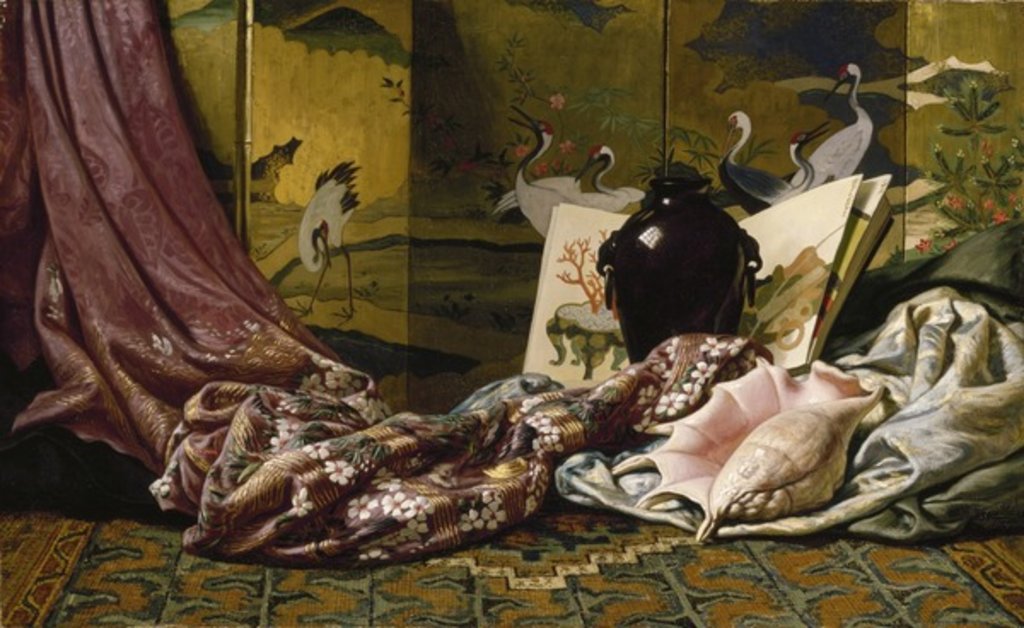 Detail of Japanese Still Life, 1879 by Elihu Vedder