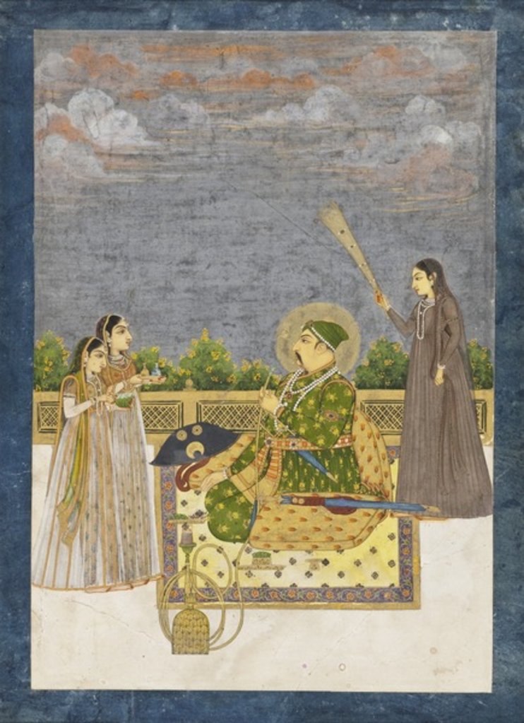 Detail of Emperor Muhammad Shah, c.1735 by School Mughal