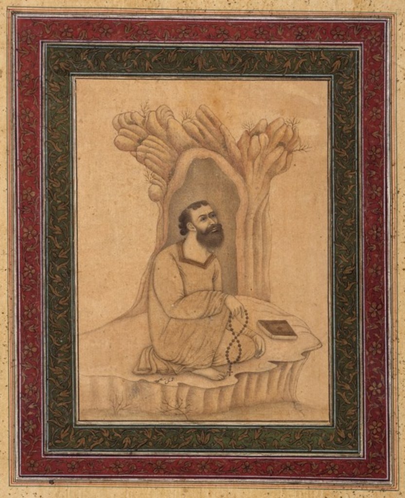 Detail of Franciscan Monk by School Mughal