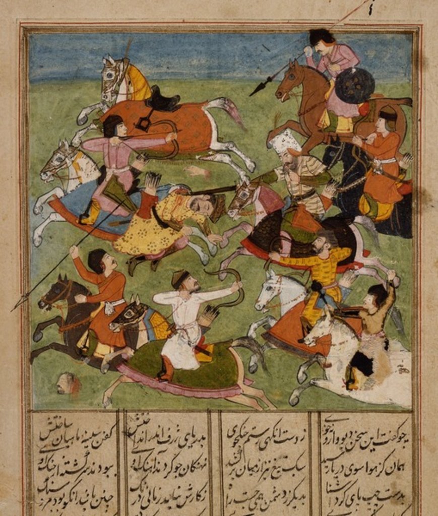 Detail of Battle Scene, c.1610-20 by Mughal School
