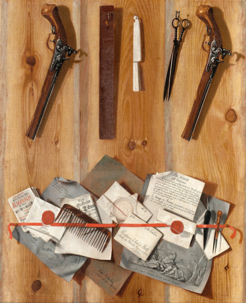 Detail of Trompe l'oeil, 1737 by Carl Hofverberg