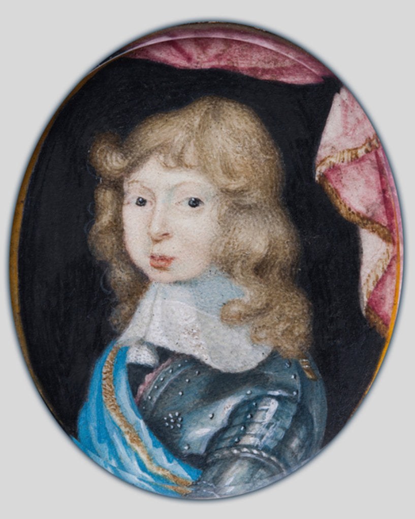Detail of Miniature of Charles XI, King of Sweden as a child, c.1662 by Pierre Signac