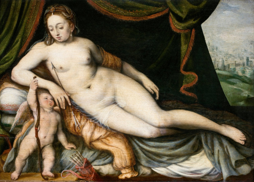 Detail of Venus and Cupid, c.1560 by Frans de (1518/9-70) Vriendt