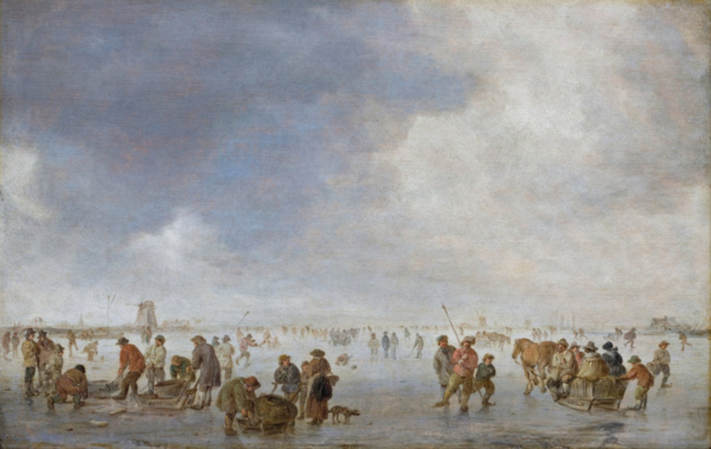 Detail of Winter Scene on the Ice by Jan Josephsz van Goyen