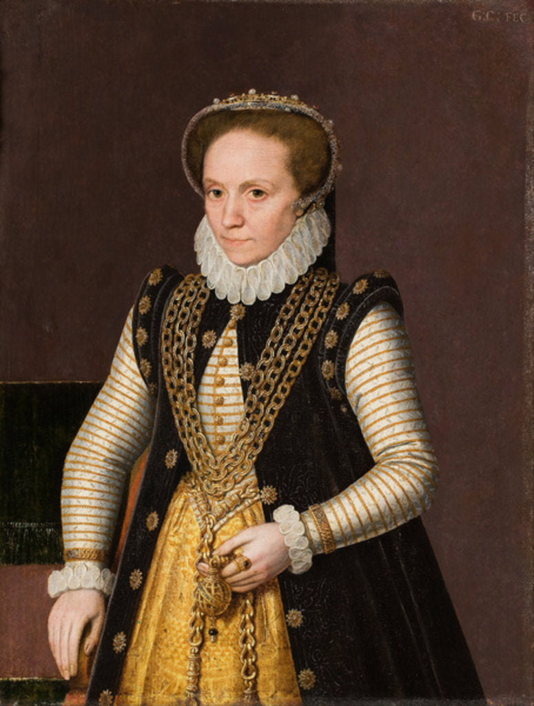 Detail of Portrait of an unknown French Noblewoman, 1560-9 by French School