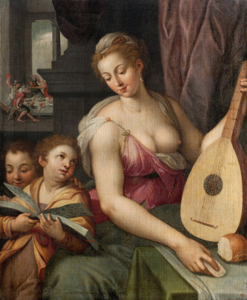 Detail of Allegory of music, c.1575 by Frans Floris