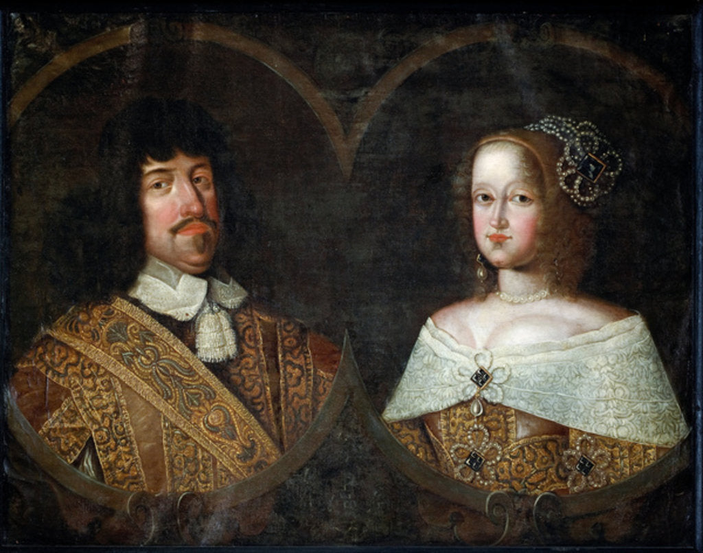 Detail of Frederick III of Denmark and his wife Sofia Amalia of Brunswick-Lyneburg, c.1643 by Unknown Artist