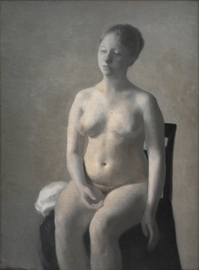 Detail of Nude female model, 1889 by Vilhelm Hammershoi
