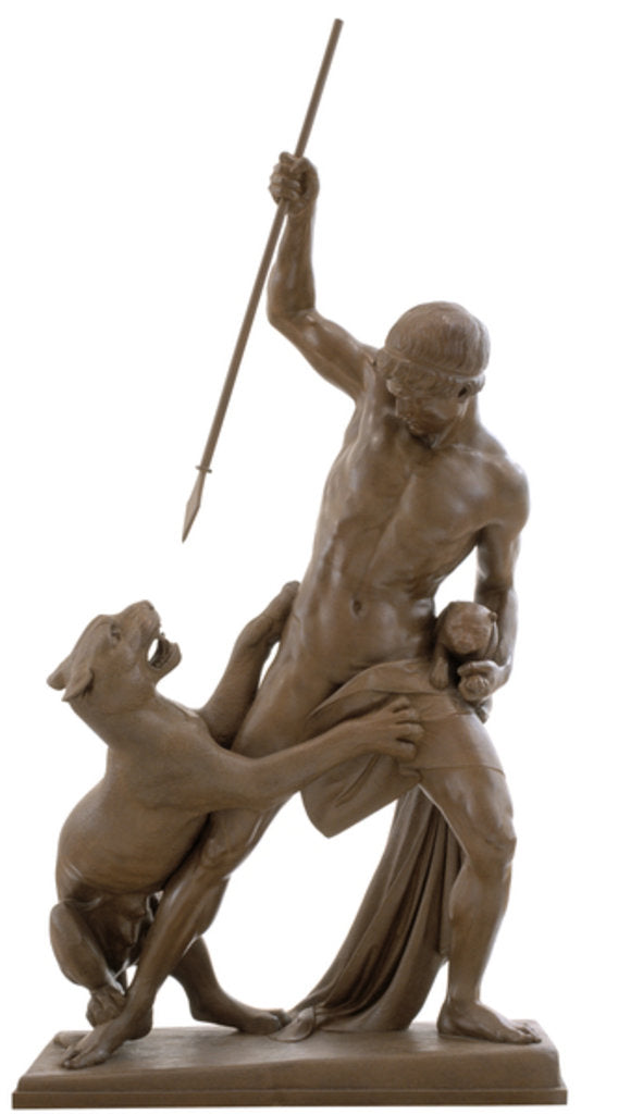 Detail of The Panther Hunter, 1846 by Jens Adolf Jerichau