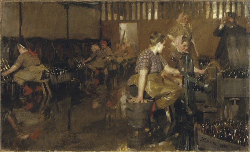 Detail of The Little Brewery, 1890 by Anders Leonard Zorn