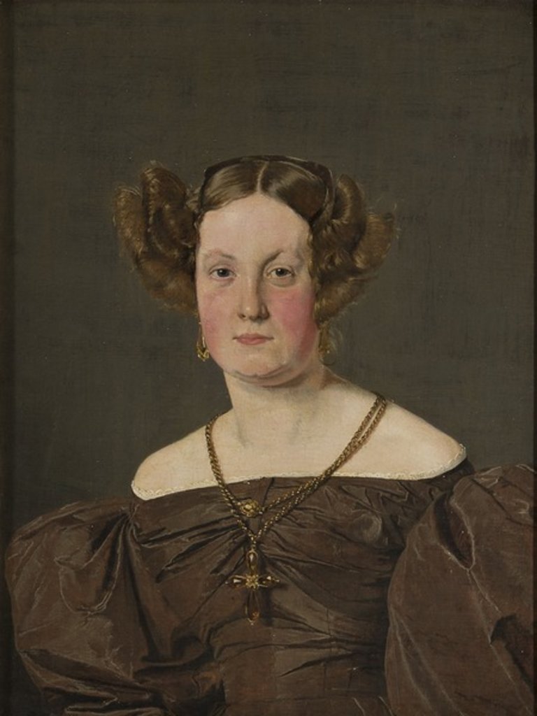 Detail of Mrs Th Petersen, nee Roepstorff, 1833 by Christen Schjellerup Kobke