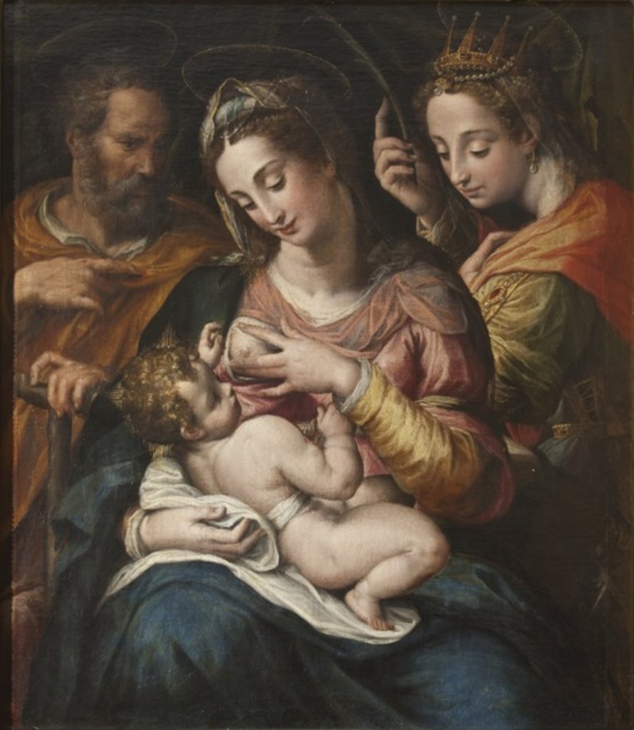 Detail of The Holy Family with St Catherine, c.1600 by Giulio Cesare Procaccini