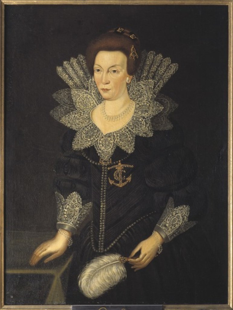 Detail of Kristina of Holstein-Gottorp, c.1610 by Unknown Artist
